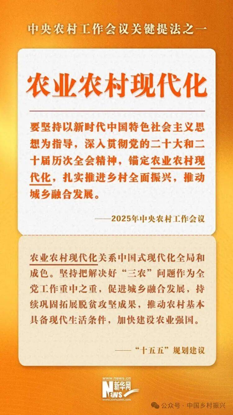 【农业农村现代化】中央农村工作会议关键提法之一：农业农村现代化